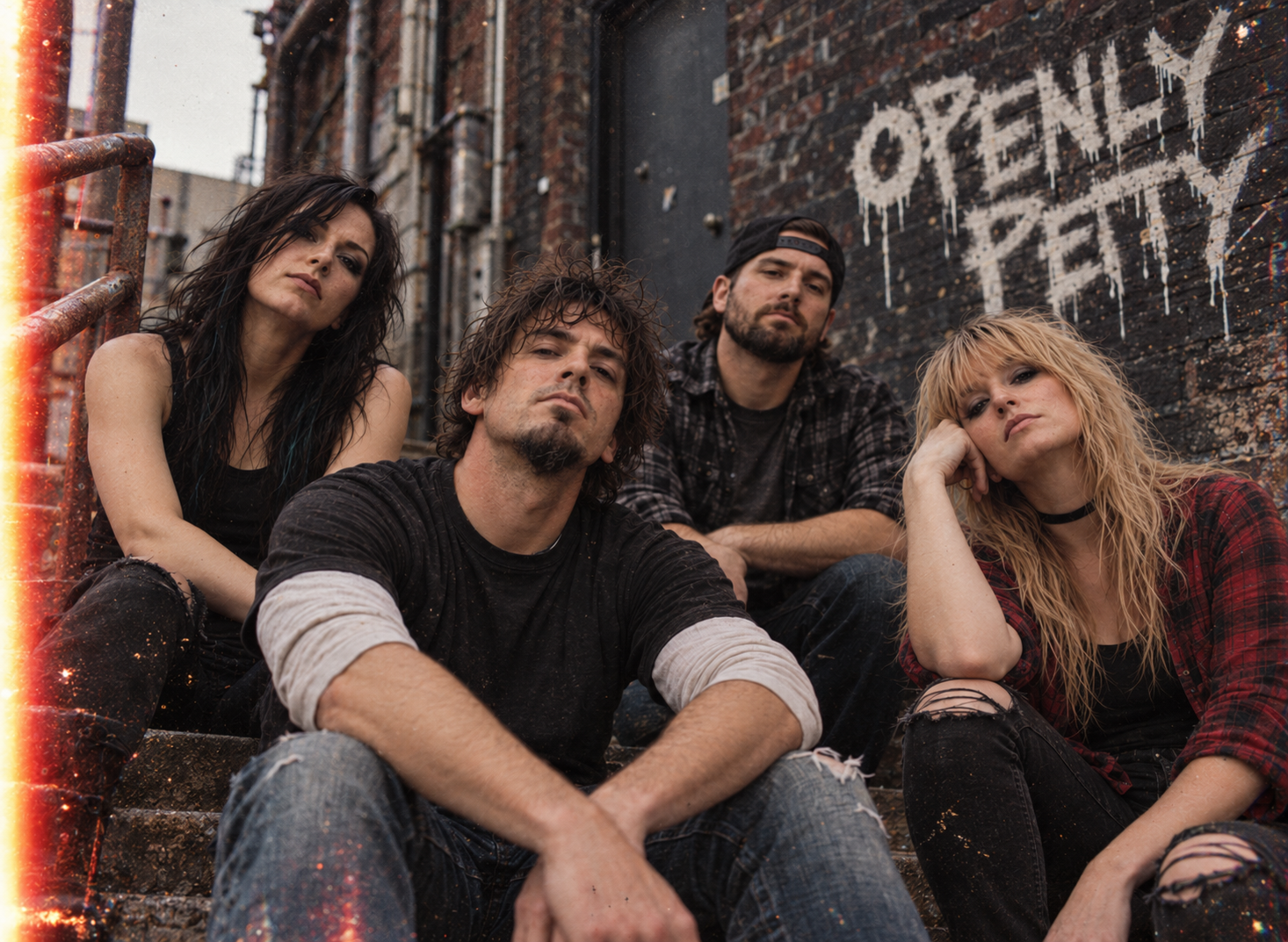 The four members of Openly Petty